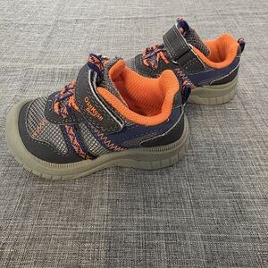 Toddler Boys Oshkosh B'Gosh Garci2 Navy Orange Bump Toe Sneakers Shoes Sz 4 Hike